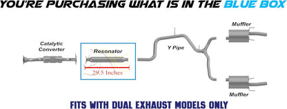 Northeastern Exhaust | Stainless Steel Exhaust Resonator Compatible for 2000-2005 Monte Carlo | 1997-2008 GrandPrix | 3.8L | Gasket, Clamp, Bolts and Nuts Included