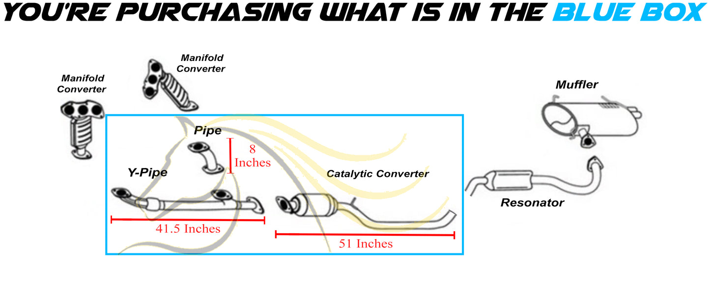 2016-2019 Mitsubishi Outlander 3.0L EPA Catalytic, Front & Y Pipes