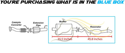 2005-2008 Mazda Tribute and Ford Escape 2.3L & 3.0L Muffler Resonator Pipe Exhaust System Kit