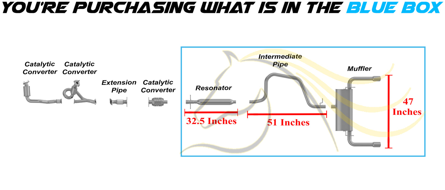 2008-2012 Chevrolet Malibu 3.6L Resonator, Intermediate Pipa and Muffler Exhaust