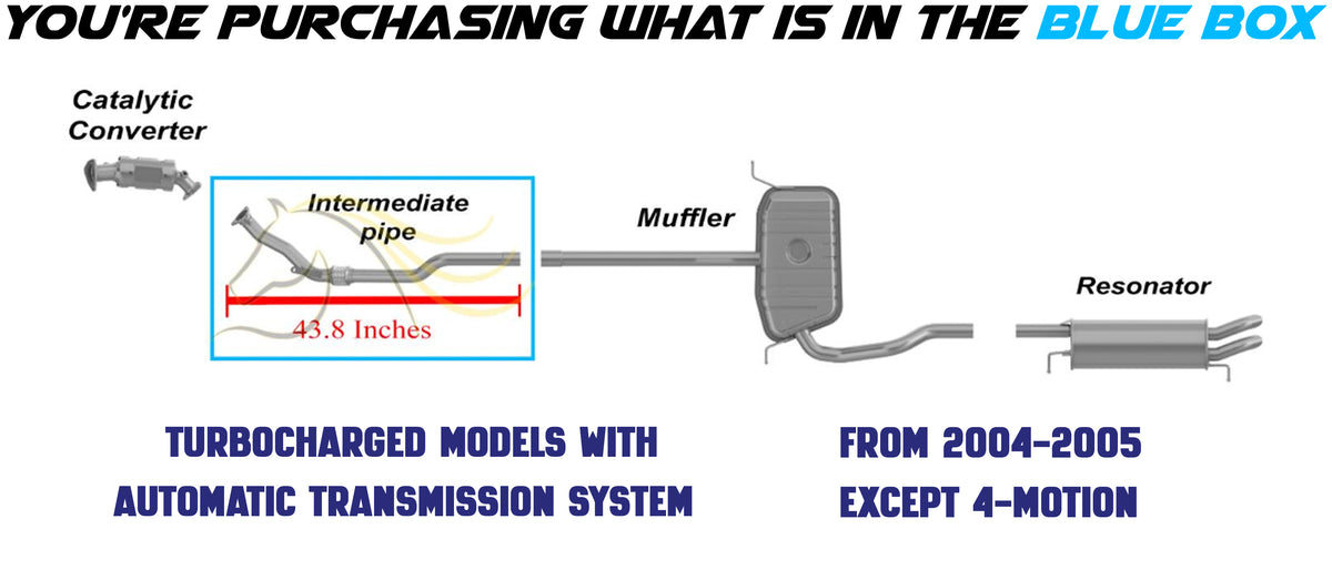 1998-2005 Volkswagen Passat 1.8L Intermediate Flex Pipe | For Automatic Transmission