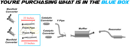 Exhaust Pipes for Kia Sorento 2008-2009 3.3L | 2007-2009 3.8L