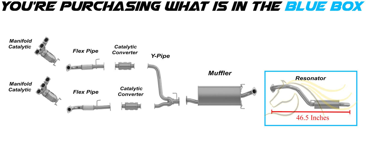 2007-2009 Kia Sorento 3.3L 3.8L Exhaust Resonator Pipe - Rear