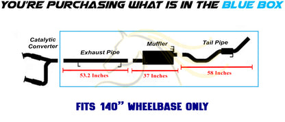 2009–2010 Dodge Ram 1500 3.7L Stainless Steel Exhaust Pipe with Muffler and Tail Pipe Kit