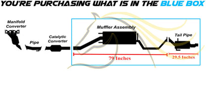 2013-2018 Hyundai Santa Fe Sport 2.4L Stainless Steel Exhaust Muffler Assembly Tail Pipe Kit