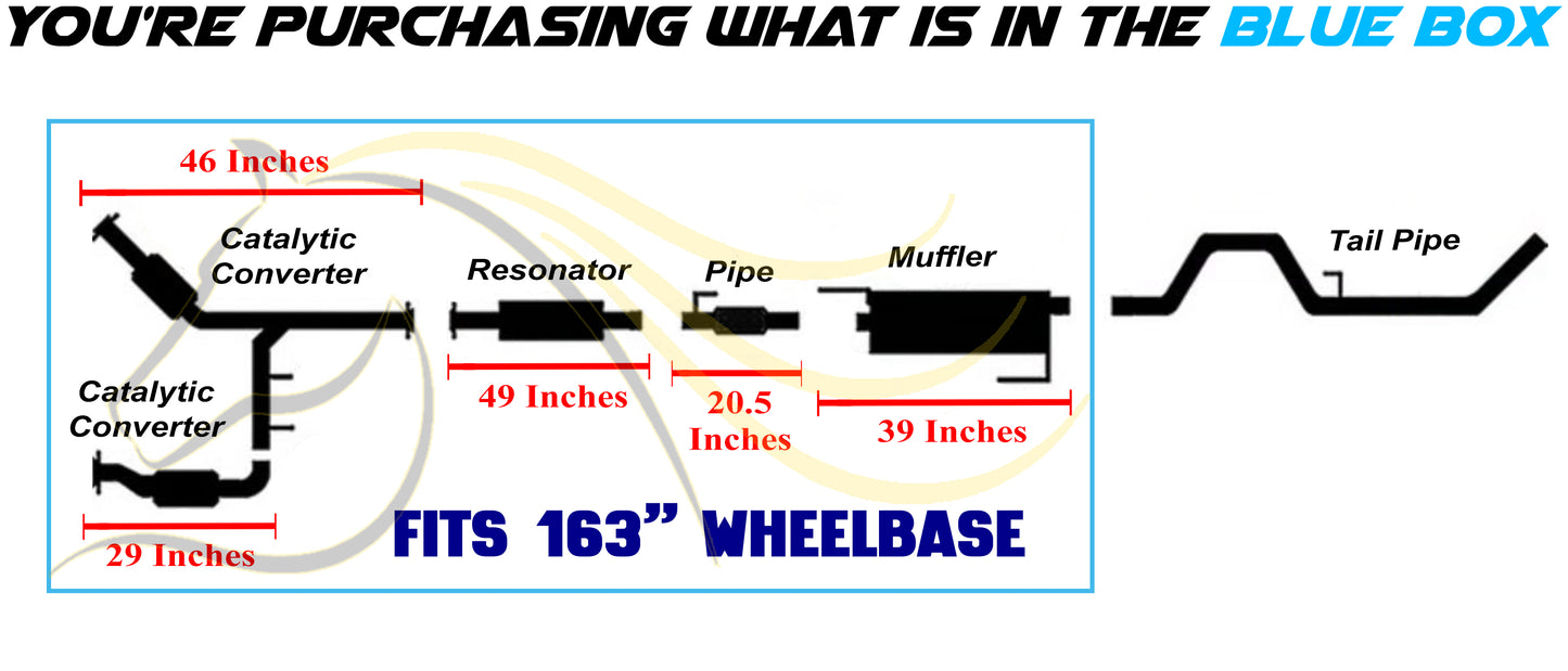 2011-2014 Ford F-150 3.5L 163in WB Pair of Catalytic Resonator Flex Pipes Muffler Kit - EPA Approved