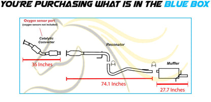 2006-2011 Chevrolet HHR 2.4L EPA-Approved Complete Exhaust System