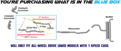 Front Pipe and Y-Pipe Exhaust for 2014-2018 Jeep Cherokee and Chrysler 200 3.2L 3.6L