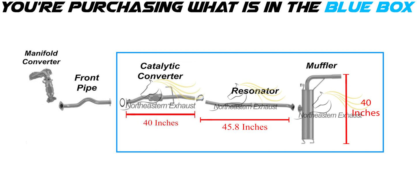 2004-2005 Toyota RAV4 2.4L Catalytic, Resonator and Muffler Exhaust System