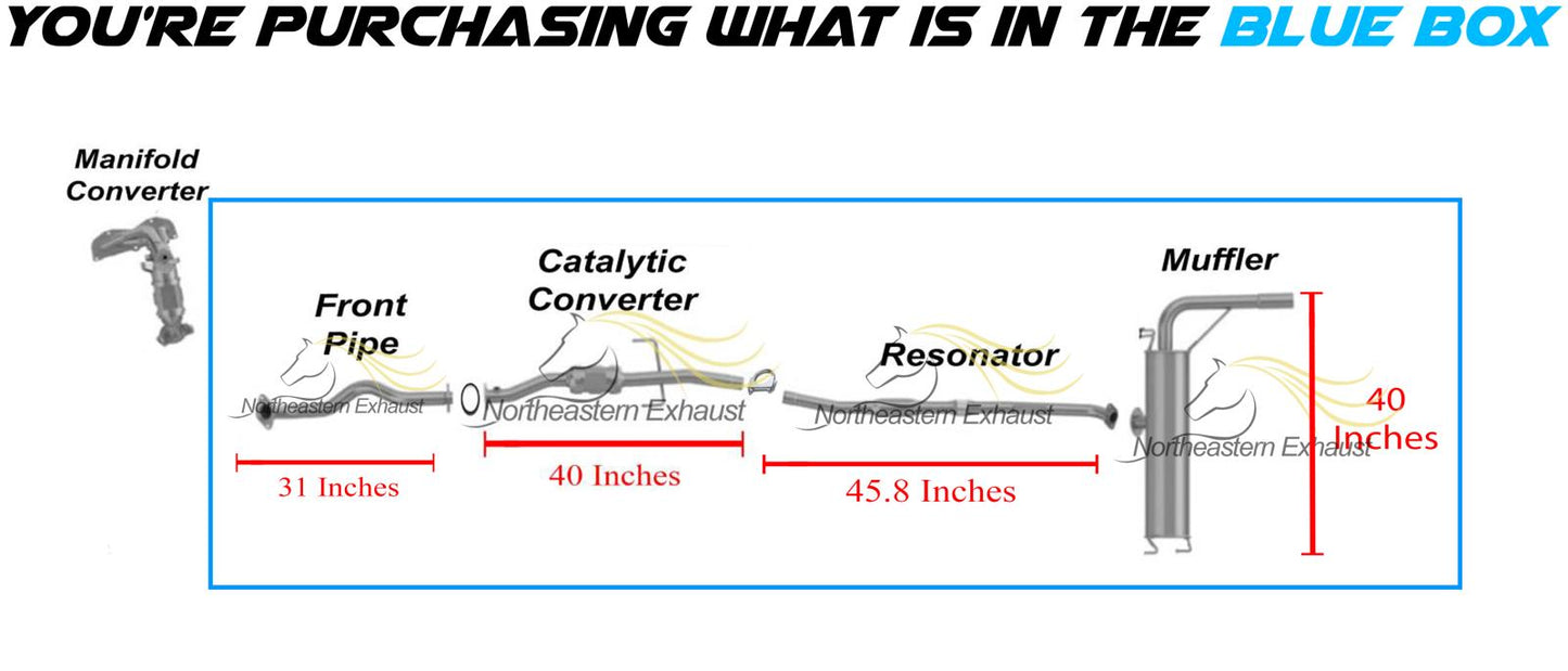 2004 -2005 Toyota RAV4 2.4L Exhaust System Kit with Catalytic