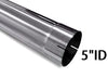 Polished Stainless Steel Exhaust Straight Pipe 5" ID/OD x 51" Long