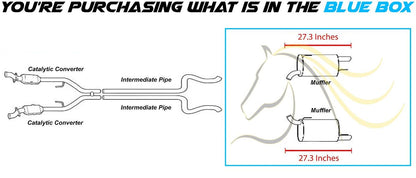 Northeastern Exhaust | Stainless Steel Pair of Muffler Exhaust Compatible for Ford Mustang 2005-2009 4.6L | Automotive Replacement Part