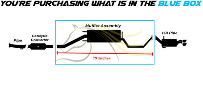 Stainless Steel Exhaust Muffler Assembly for 2013-2018 Hyundai Santa Fe Sport 2.4L | 2014-2015 Kia Sorento 2.4L