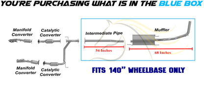 2013-2015 Toyota Tacoma 4.0L 140in WB Intermediate Pipe w/ Muffler Exhaust Kit | Stainless Steel
