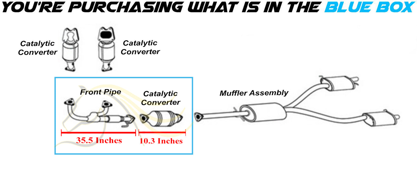 2012-2015 Honda Pilot 3.5L Front Exhaust Pipe and Catalytic Converter
