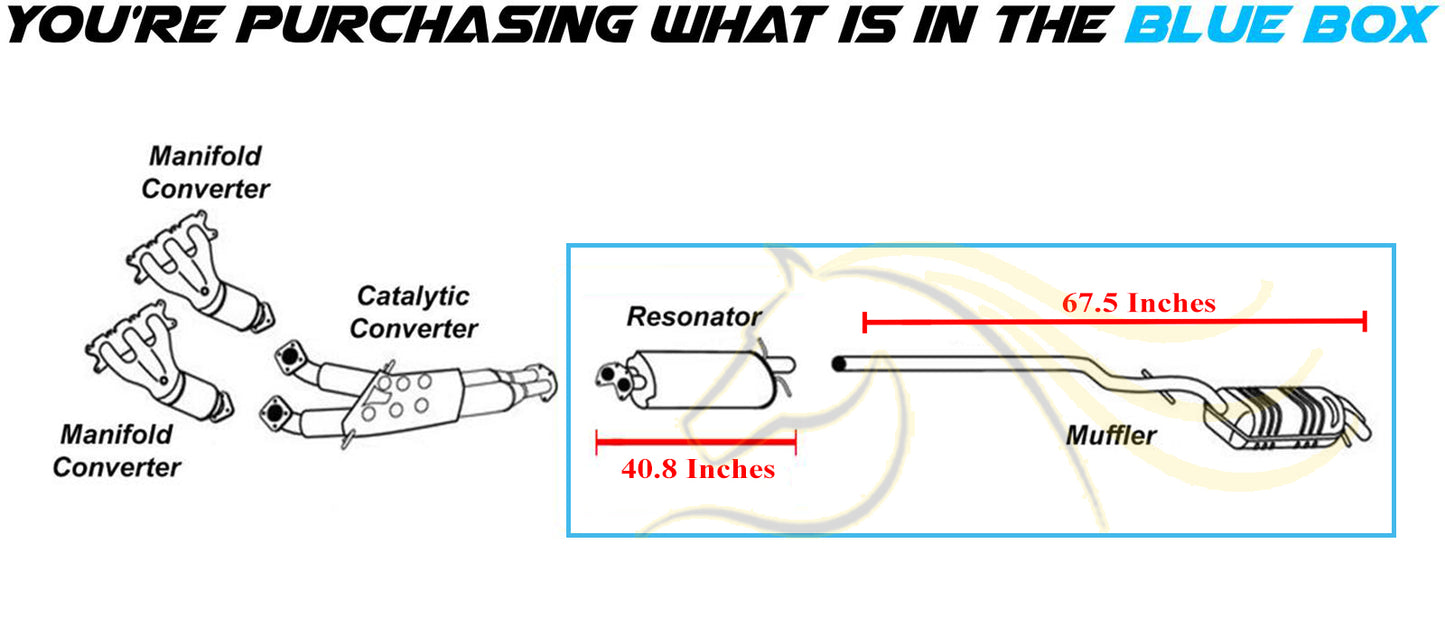 2007-2014 Volvo XC90 3.2L Stainless Steel Exhaust Resonator Pipe and Muffler