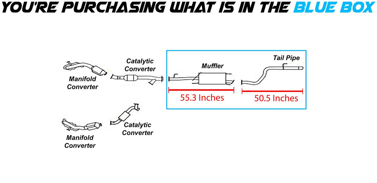 2010-2017 Toyota 4Runner 4.0L Muffler and Tail Pipe Exhaust