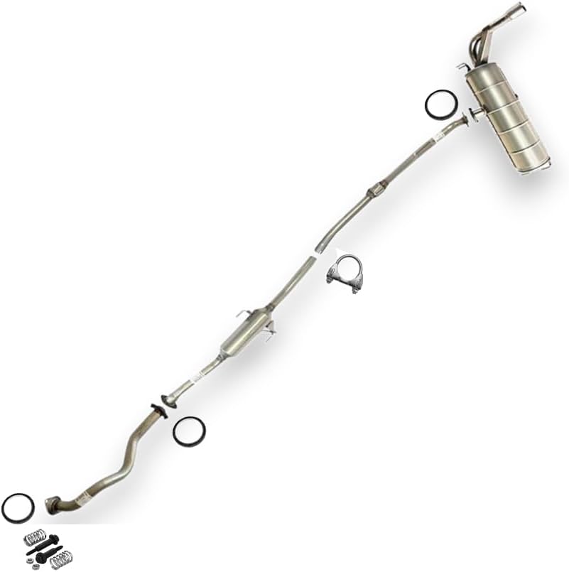 Northeastern Exhaust | Stainless Steel Front Pipe Resonator Muffler Exhaust System Kit Compatible for Toyota RAV4 2001-2003 2.0L | Free Gaskets and Spring Bolt Kit Included | Automotive Replacement Part