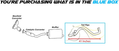 Exhaust Tail Pipe for 2003-2006 Jeep Wrangler 2.4L | 1997-2002 Wrangler 2.5L | 1997-2006 Wrangler 4.0L