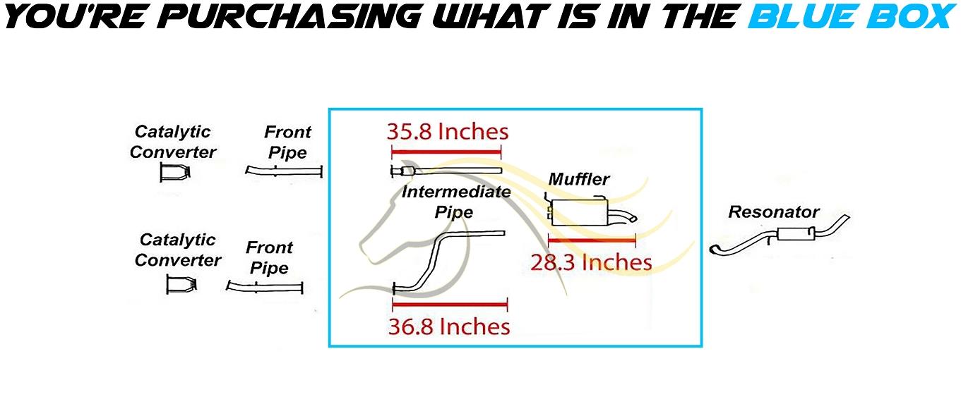 1997-2000 Infiniti QX4 3.3L and 1996-2000 Nissan Pathfinder 3.3L Exhaust System Kit