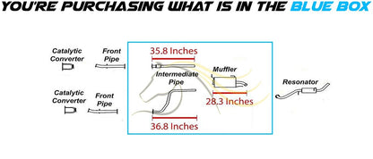 1997-2000 Infiniti QX4 3.3L and 1996-2000 Nissan Pathfinder 3.3L Exhaust System Kit