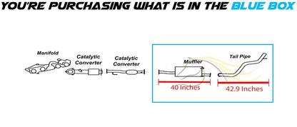 1999-2002 Toyota 4Runner 2.7L 3.4L Muffler and Tail Pipe Exhaust
