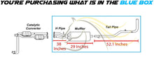 H Pipe, Muffler, and Tail Pipe for 1996-1999 Chevrolet/GMC C/K 1500 5.7L - 141.5" WB