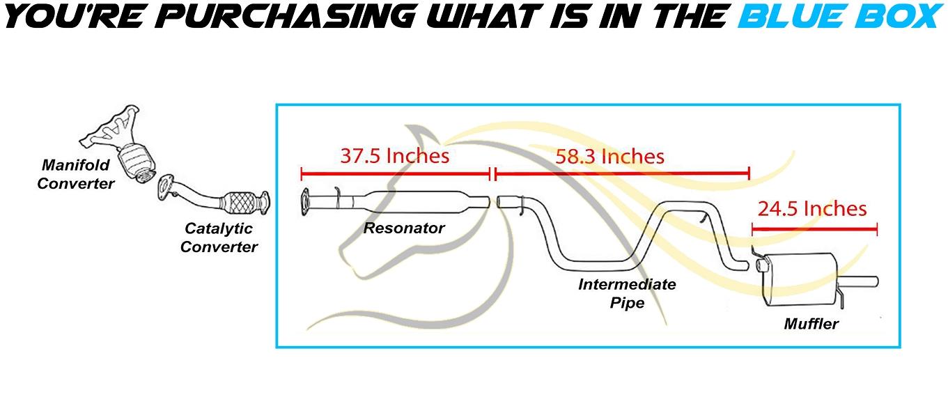 Cat-back Exhaust System for 2004-2008 Chevrolet Malibu 2.2L and 2004-2006 Malibu 3.5L