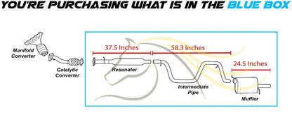 Cat-back Exhaust System for 2004-2008 Chevrolet Malibu 2.2L and 2004-2006 Malibu 3.5L
