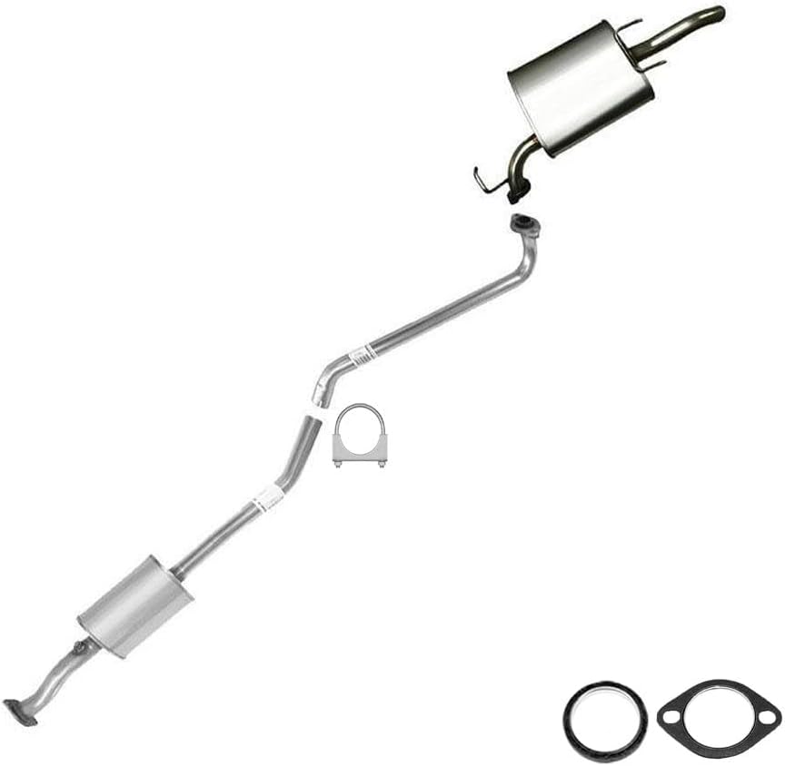 Resonator and Muffler Exhaust for 1995-1997 Toyota Corolla and Geo Prizm 1.8L 1.6L