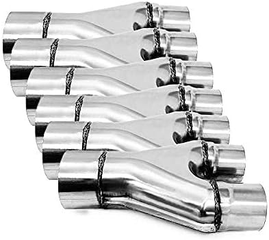 Colt Exhaust | Stainless Steel Universal Exhaust Stamped Y-Pipe | 2.5" Inch ID/OD (6 PACK) | 2" Inch ID/OD (6 PACK) | 2.25" Inch ID/OD | 2.5" Inch ID/OD | Automotive Replacement Part