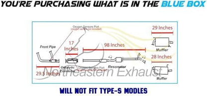 Complete Exhaust System with Catalytic for 1999-2003 Acura TL and 2001-2003 CL 3.2L