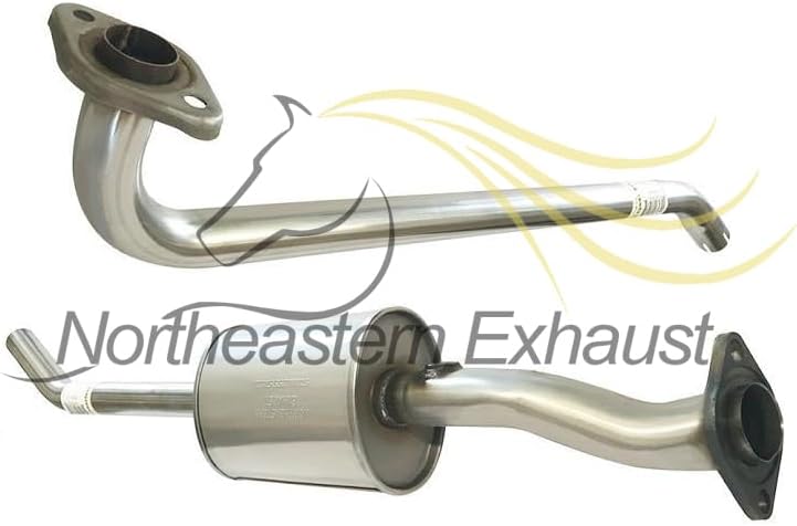 Resonator and Muffler Exhaust for 1995-1997 Toyota Corolla and Geo Prizm 1.8L 1.6L