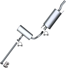 1995-2002 Volkswagen Golf and Cabrio 2.0L Exhaust Pipe, Front and Rear Muffler