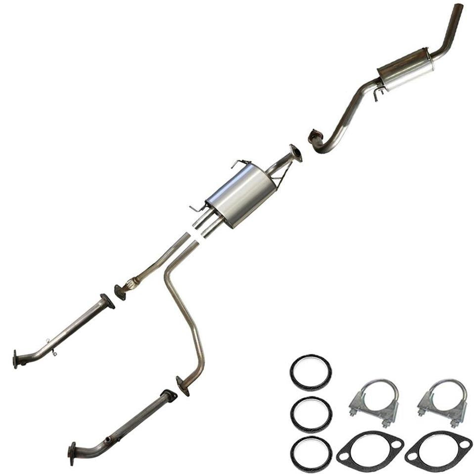 Exhaust Pipes Muffler and Resonator for 1996-2000 Nissan Pathfinder | 1997-2000 Infiniti QX4 | 3.3L