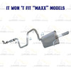 2004 Chevrolet Malibu 3.5L Exhaust Y-Pipe, Resonator, Intermediate Pipe and Muffler | Not fit to MAXX Trim