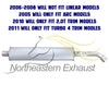 2005-2008 & 2010-2011 Saab 9-3 2.0L Exhaust Resonator Pipe and Muffler