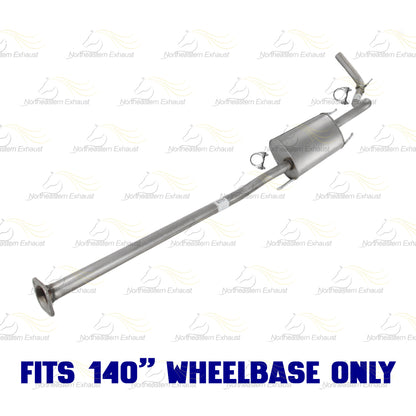 2013-2015 Toyota Tacoma 4.0L 140in WB Intermediate Pipe w/ Muffler Exhaust Kit | Stainless Steel