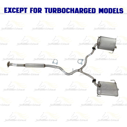 2006-2009 Subaru Outback 2.5L Exhaust Resonator Pipe and Pair of Muffler