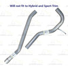 Exhaust Pipe for 2006-2009 Ford Fusion 2.3L | 2010-2012 Fusion 2.5L | 2006-2009 Mercury Milan 2.3L | 2010-2011 Milan 2.5L