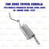 2003-2005 Toyota Corolla 1.8L Exhaust Resonator & Muffler w/ Hanger Stainless Steel