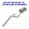 1999-2006 Volkswagen Beetle and Golf 1.9L Exhaust Intermediate Pipe and Muffler | Stainless Steel