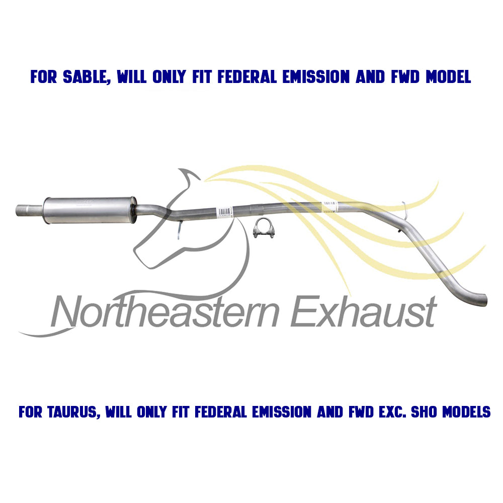 Exhaust Resonator Pipe for 2008-2009 Mercury Sable 3.5L | 2008-2012 Ford Taurus 3.5L