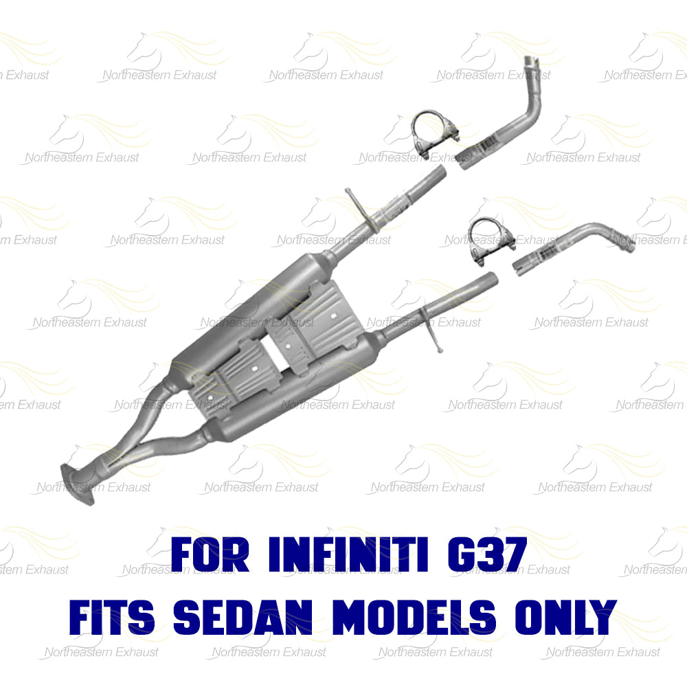 2007-2008 INFINITI G35 3.5L and 2007-2013 INFINITI G37 3.7L  Exhaust Resonator Pipe and Mufflers