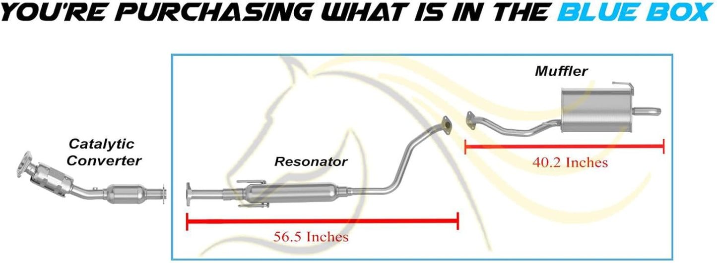 2012-2018 Nissan Versa 1.6L Muffler and Resonator | Cat back Exhaust System Kit - For Sedan