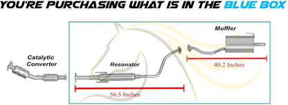 2012-2018 Nissan Versa 1.6L Muffler and Resonator | Cat back Exhaust System Kit - For Sedan