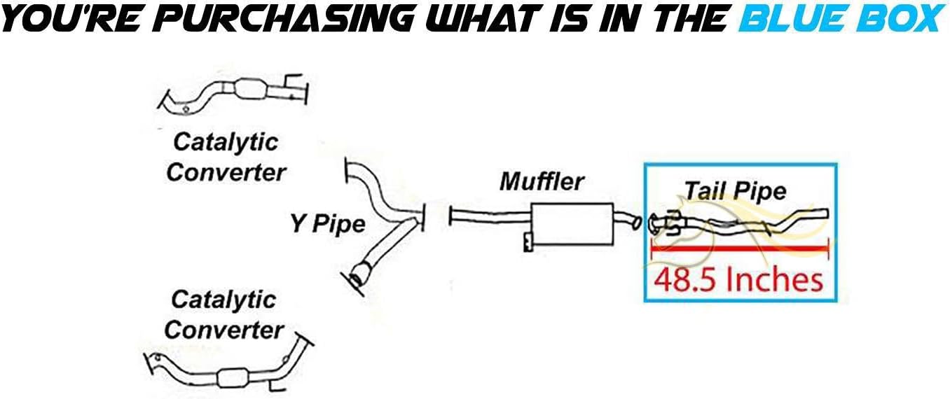 Exhaust Tail Pipe for 1998-2002 Honda Passport 3.2L | 2003 Isuzu Axiom 3.5L | 1998-2004 Isuzu Rodeo 3.2L