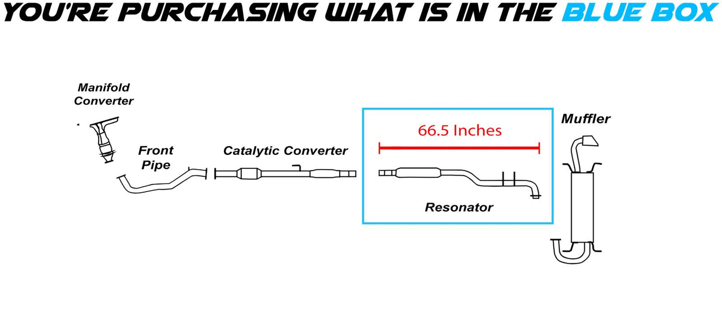 2009-2015 Toyota Venza 2.7L 3.5L Exhaust Resonator Pipe Assembly