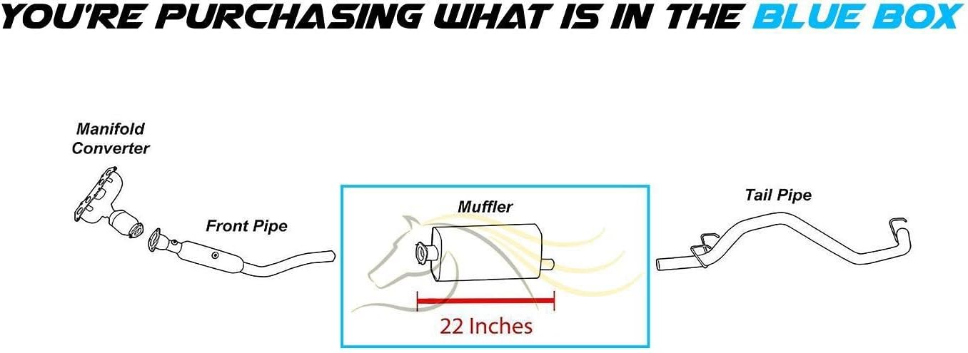 2003-2006 Jeep Wrangler 2.4L | 2000-2002 Wrangler 2.5L | 2000-2006 Wrangler 4.0L Exhaust Muffler