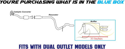 Exhaust Muffler for Chevrolet Cavalier 1995-2005 2.2L & 1996-2002 2.4L | Pontiac Sunfire 1999-2005 2.2L & 1999-2001 2.4L